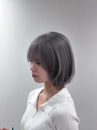 ミディアム カラー 羽田 莉野のヘアスタイル