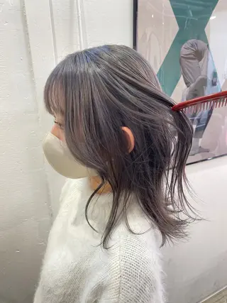 ミディアム カラー 暖色系特化さくら /福岡天神/レイヤーのヘアスタイル