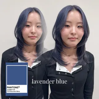 セミロング カラー MEGU/layer cut/透明感カラーのヘアスタイル