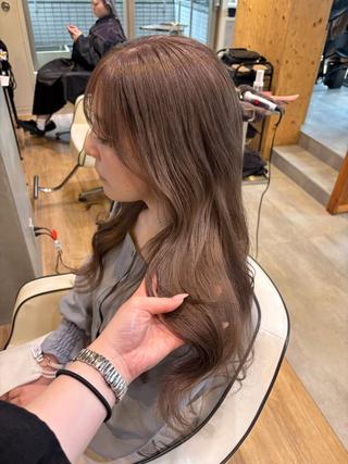 ロング カラー ヘアアレンジ 【韓国ヘア/透明感 カラー】makotoのヘアスタイル