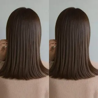 ミディアム カラー 小顔矯正/レイヤー 透明感カラー✨生真のヘアスタイル
