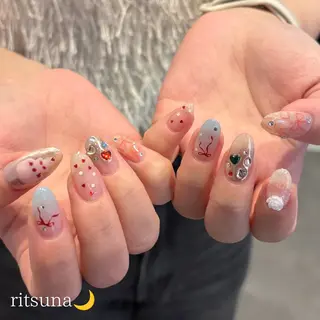 ネイル ritsuna🌙 nail 堺筋本町のネイルデザイン