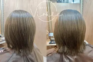 ミディアム 柳田 慎弥のヘアスタイル