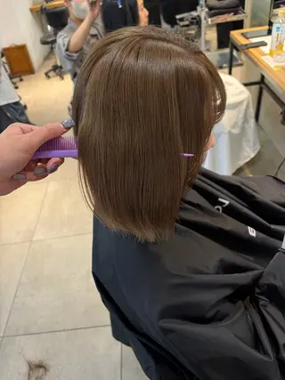 ショート カラー 縮毛/透明感カラー Mariamu🫧のヘアスタイル