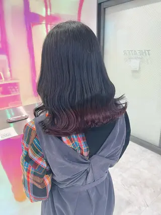 ミディアム カラー パーマ ヘアアレンジ メンズ キッズ ネイル マツエク・マツパ アイブロウ KANAMI 🌏のヘアスタイル