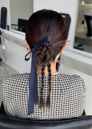 ミディアム ヘアアレンジ 大人のボブパーマ ˗ˋˏairiˎˊ˗のヘアスタイル