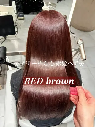 ロング 🫧暖色愛され透明感 🍒カラー千優のヘアスタイル