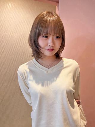 ミディアム カラー ハルカ 透明感カラーのヘアスタイル
