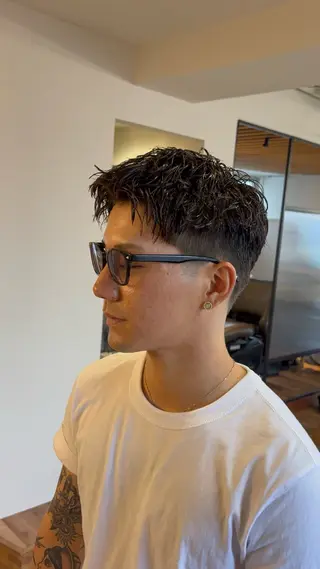 ショート パーマ 河辺 璃久のヘアスタイル