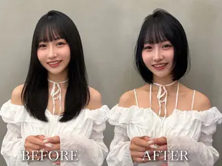 ミディアム カラー 🍀小川大輔🍀 ボブ/ブリーチ🥇のヘアスタイル