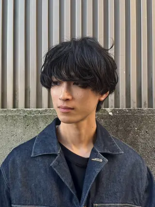 ミディアム パーマ 原田 侑鈴のヘアスタイル