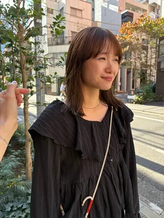 ミディアム カラー eri kinjoのヘアスタイル