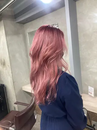 ロング カラー ブリーチ&似合せボブ 田中寛十のヘアスタイル