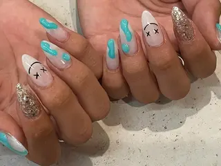 ネイル 韓国/ワンホン/長さ 出しつけ放題🎀のネイルデザイン