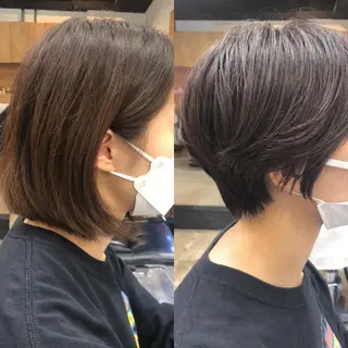ショート カラー 骨格診断🍃ショート /ショートボブ✨岡元のヘアスタイル