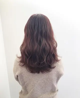セミロング カラー 白井 つづりのヘアスタイル