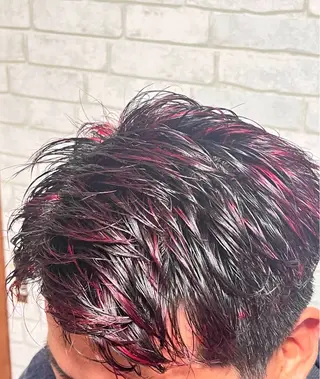 ショート カラー メンズ ウルフ、ボブカット じょあ☆のヘアスタイル