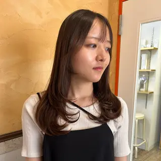 セミロング yuka♡/暖色系/ ブリーチなしWカラーのヘアスタイル