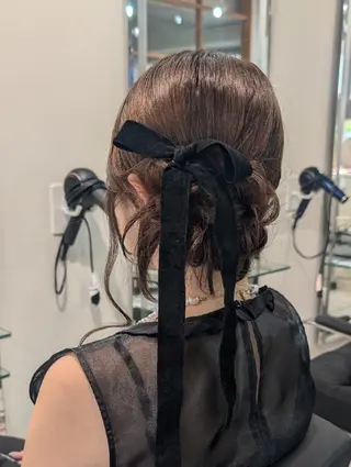 ヘアアレンジ 盛れるヘアメイク/ 切りたて感なしカットのヘアスタイル