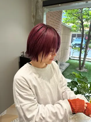 ミディアム yuka♡/暖色系/ ブリーチなしWカラーのヘアスタイル