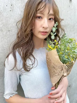 セミロング カラー 🌷小野田 睦🌷のヘアスタイル