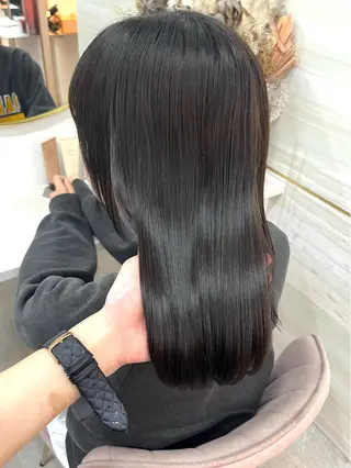 ミディアム カラー あみ/暗髪オリ ーブ特化🍃髪質改善のヘアスタイル