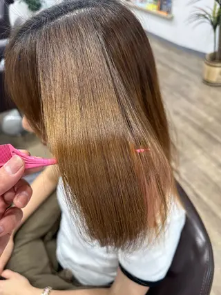 ミディアム カラー パーマ ヘアアレンジ 髪質改善/韓国風 レイヤー/田村祐樹のヘアスタイル