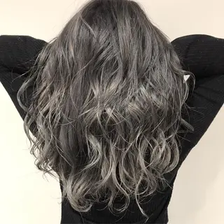 セミロング カラー 髪質改善カラー韓国風 レイヤーtudaのヘアスタイル