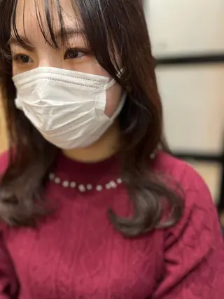 ミディアム カラー パーマ ヘアアレンジ メンズ キッズ ネイル マツエク・マツパ アイブロウ 久木原 ゆりのヘアスタイル