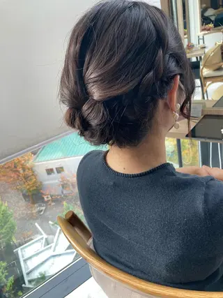 ミディアム ✨色持ちの良い艶 カラー✨蟹江真世のヘアスタイル