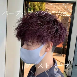 ショート カラー パーマ メンズ 髪質改善/白髪ぼかし KENTAのヘアスタイル