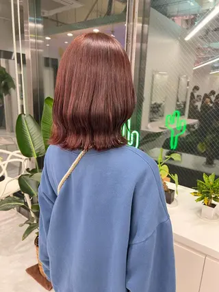 ミディアム カラー パーマ ヘアアレンジ メンズ キッズ ネイル マツエク・マツパ アイブロウ KANAMI 🌏のヘアスタイル