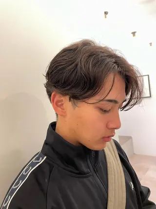 パーマ メンズ 💘韓国レイヤー上 品カラーruru💘のヘアスタイル