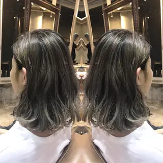 ミディアム カラー パーマ ヘアアレンジ メンズ キッズ ネイル マツエク・マツパ サロンドミルク 渋谷高比良のヘアスタイル