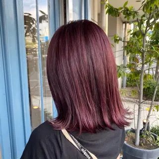 ミディアム カラー tasty priv ate gardenのヘアスタイル