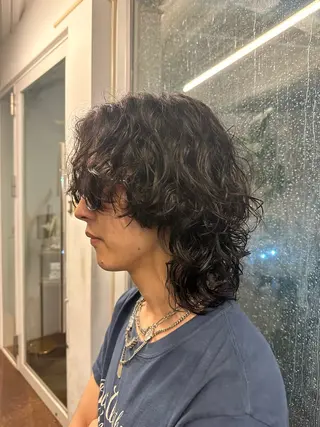 ミディアム パーマ 青木 真生のヘアスタイル