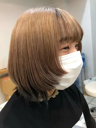 ショート 縮毛矯正/髪質改善 白髪ぼかし/裕香のヘアスタイル