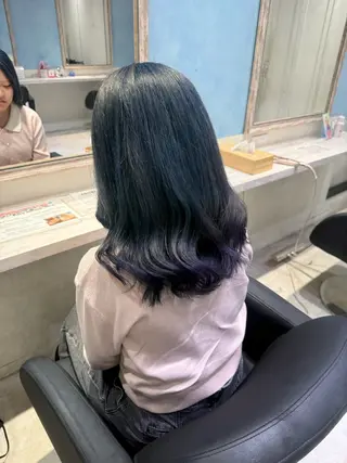 セミロング カラー ハイトーン/ブリーチ 💙みずき💙のヘアスタイル