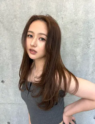 ロング カラー 🍒ハイレイヤー🍒 海外ヘア🍒Momoのヘアスタイル
