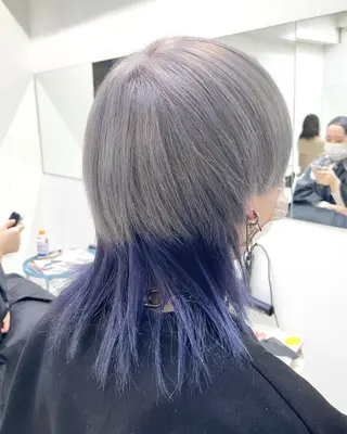 ミディアム カラー メンズ ハッシュカット/ハイ トーン/HIROKIのヘアスタイル