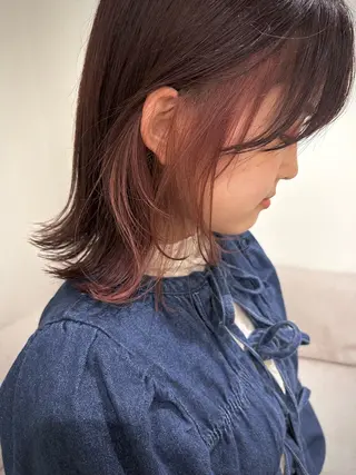 ミディアム カラー 💛🤍U too e’s /店長🧸のヘアスタイル