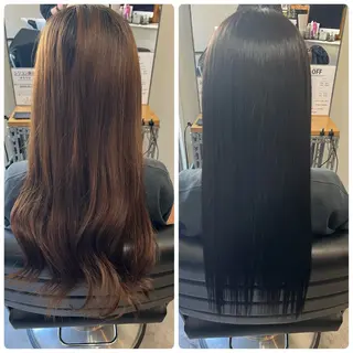 ロング カラー OFF YUYAのヘアスタイル