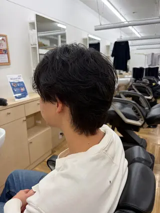 ミディアム パーマ メンズ 松澤 侑哉のヘアスタイル