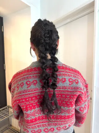 ロング ヘアアレンジ クキノケイカ /暖色カラー/パーマのヘアスタイル