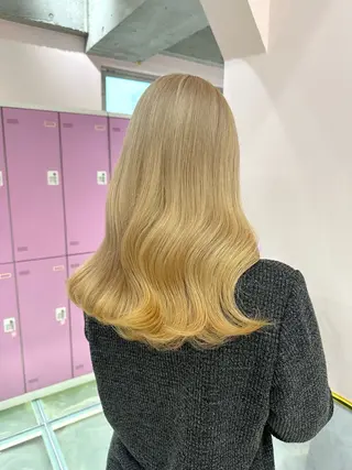 セミロング カラー モテ艶🪄ベージュ カラー🧸RUKAのヘアスタイル
