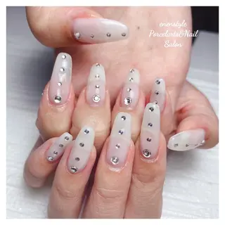 ミディアム ネイル 🐾enen style 🐾のネイルデザイン