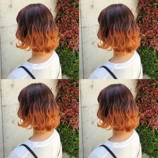 ショート カラー ヘアアレンジ メンズ キッズ 💟Chloe原宿店 🩶ハイトーンのヘアスタイル