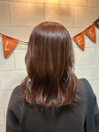 ミディアム カラー 韓国風透明感カラー✨ 播磨茉侑のヘアスタイル