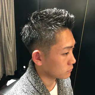 ショート パーマ メンズ 木村 りきのヘアスタイル