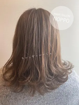 セミロング カラー NOPPO 和泉市 美容室／奥村　飛鳥のヘアスタイル